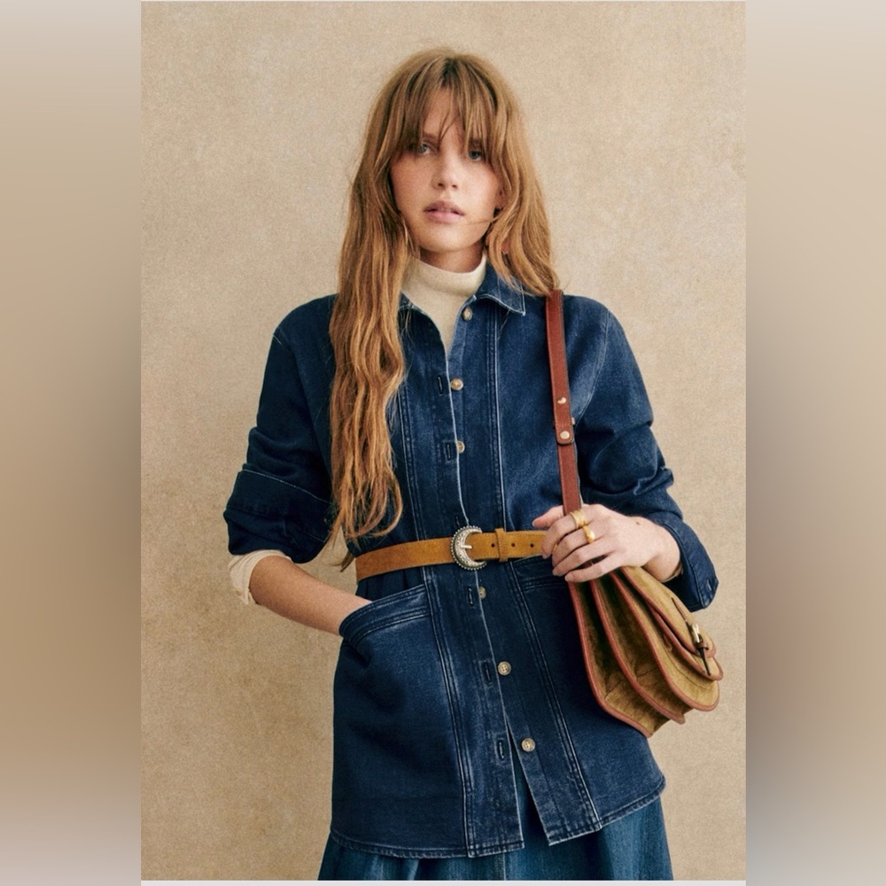 Sezane Will Jacket Indigo XL